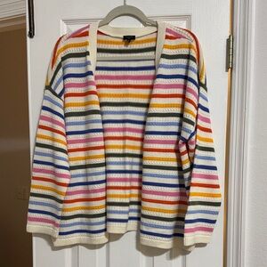 Talbots Colorful Striped Cardigan